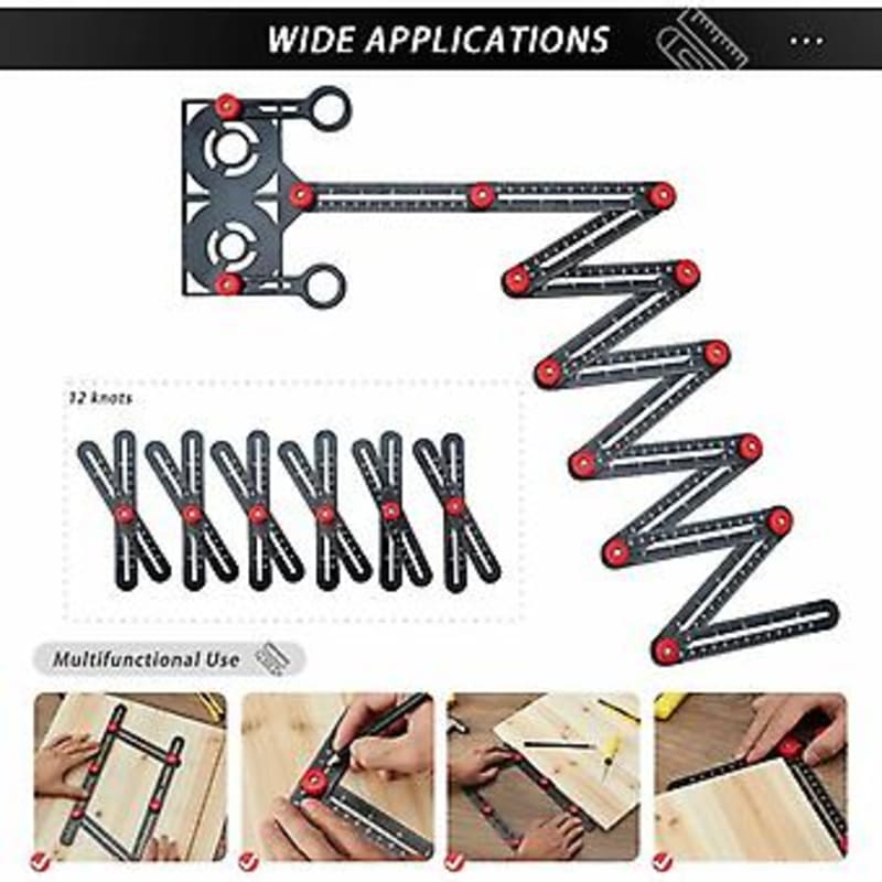 Règle de Mesure Multi-Angle en Aluminium