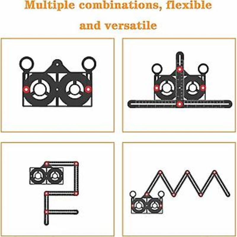 Règle de Mesure Multi-Angle en Aluminium