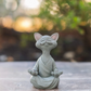 Statue de Méditation de Yoga Chat Heureux